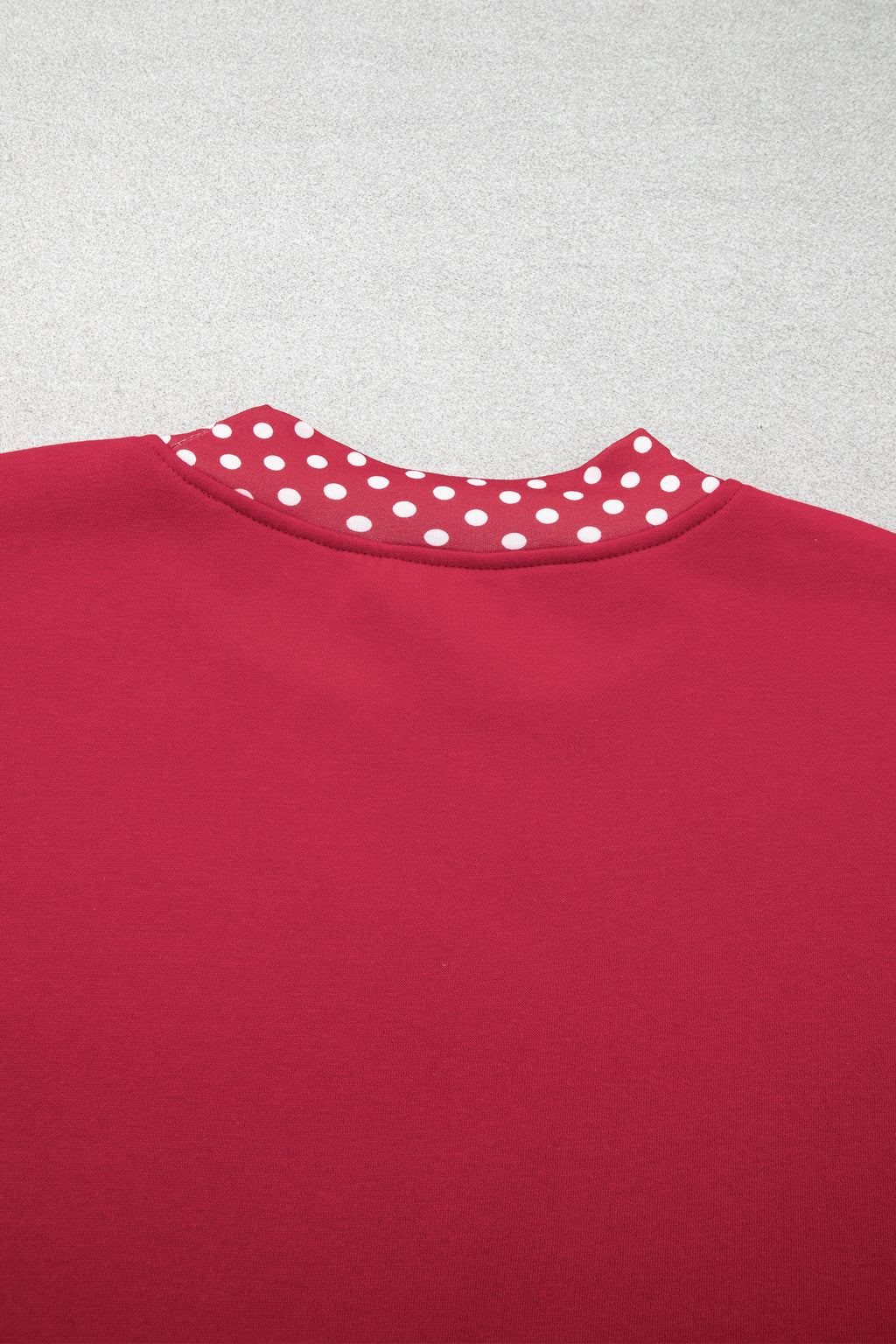 Orange Colorblock Polka Dot Contrast Trim Oversized Sweatshirt